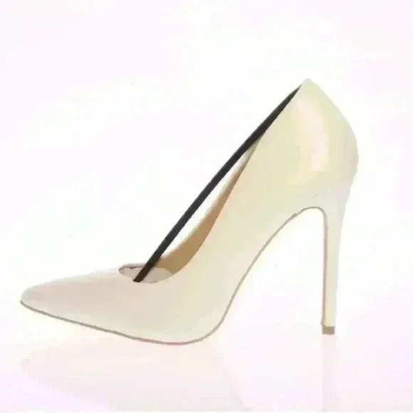 Women's Missguided Pu White Faux Leather Pointed Pumps Heels US 8 (Runs small) - Picture 2 of 6